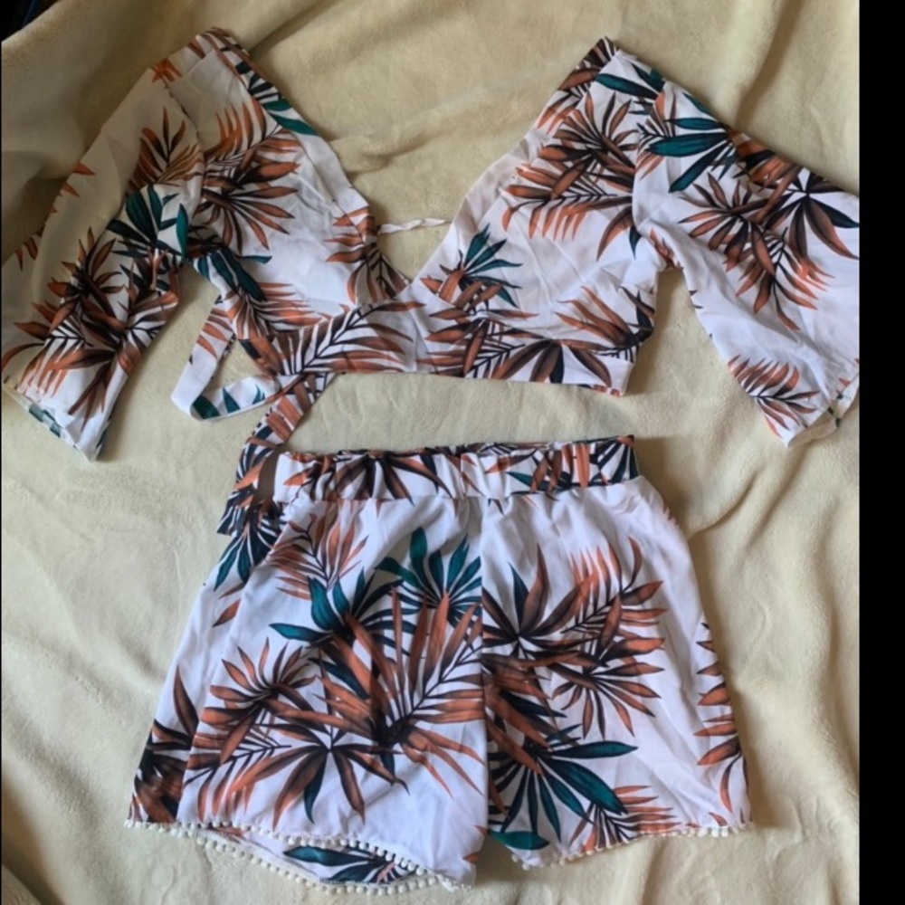 tropical two piece set